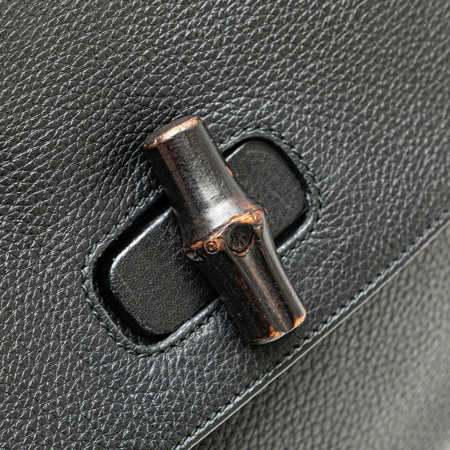 Gucci Medium Leather Bamboo Daily Satchel