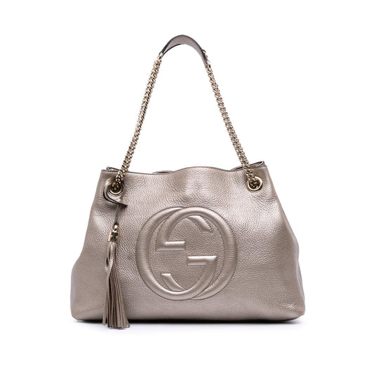 Gucci Medium Leather Soho Chain Tote