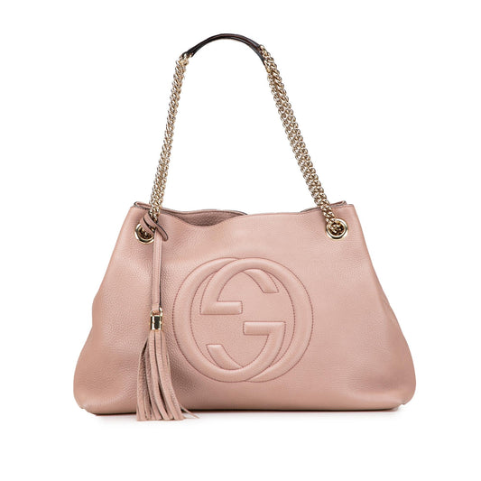 Gucci Medium Leather Soho Chain Tote