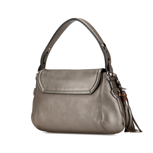 Gucci Medium Leather Techno Horsebit Flap Shoulder Bag