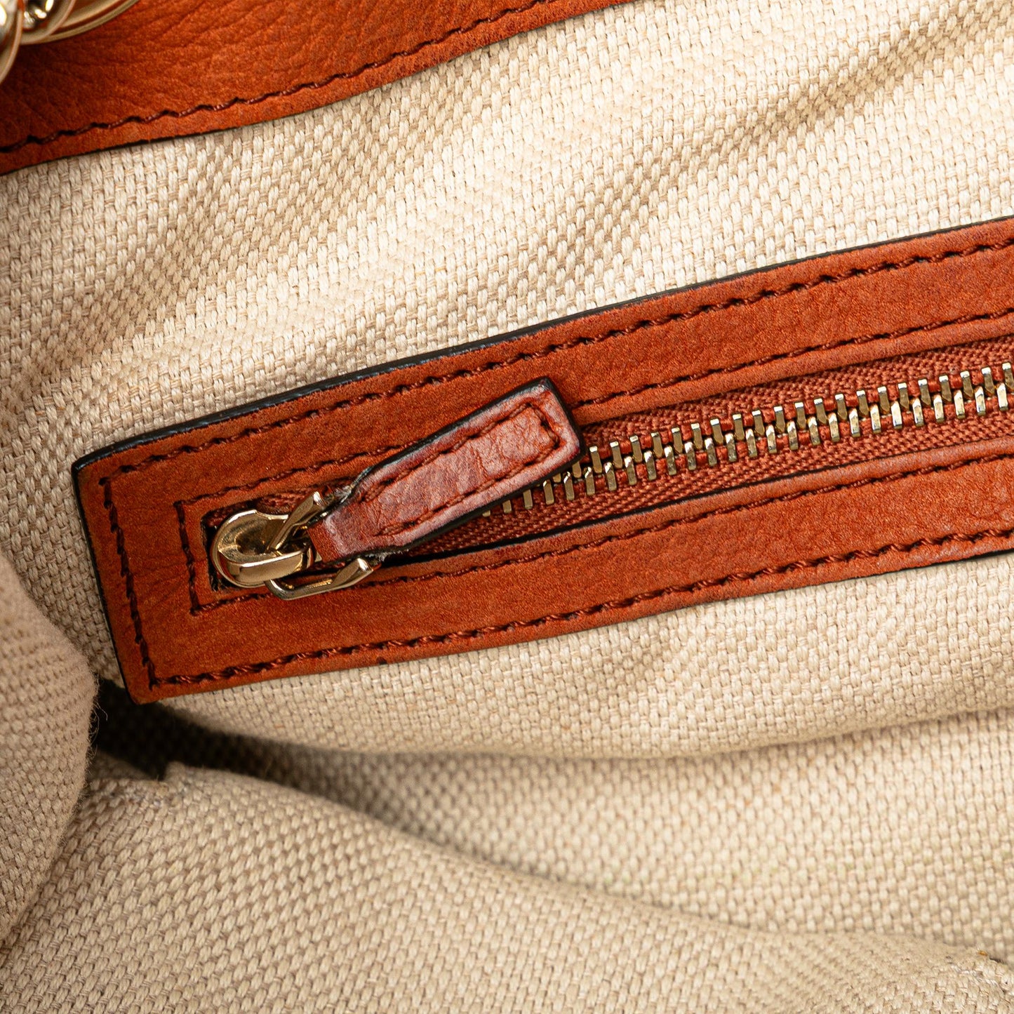 Gucci Medium Nubuck Leather Soho Chain Tote