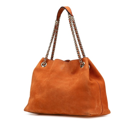 Gucci Medium Nubuck Leather Soho Chain Tote