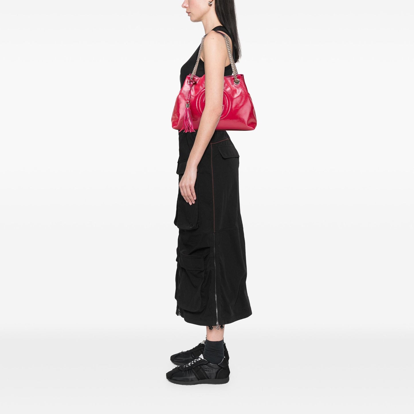Gucci Medium Patent Soho Chain Tote