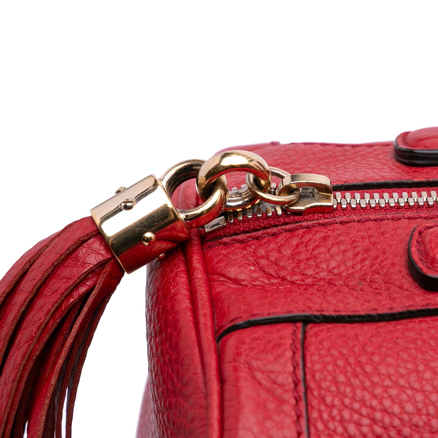 Gucci Medium Pebbled Calfskin Soho Boston Bag