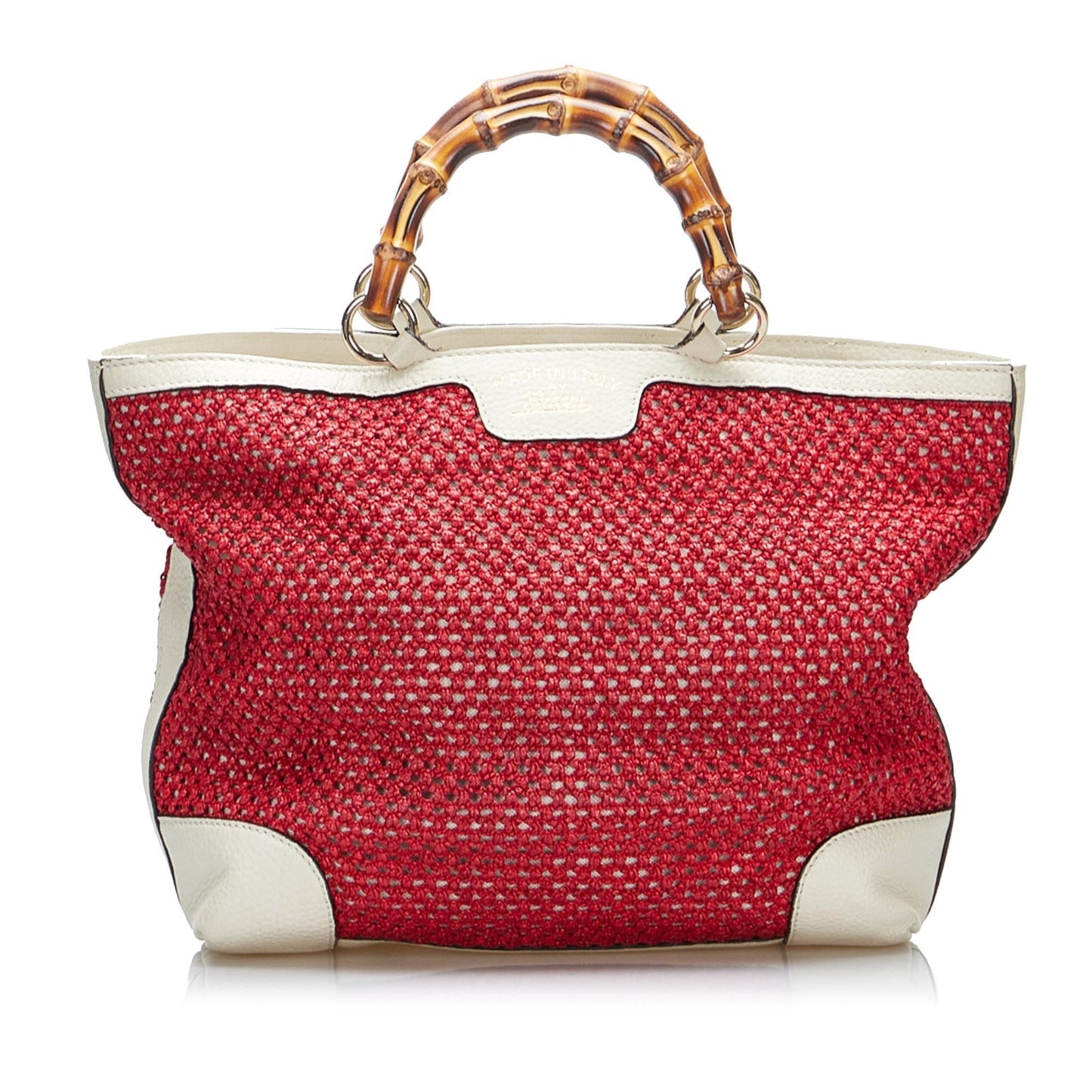 Luxury Gucci Medium Raffia Bamboo Shopper Tote (SHG-aDj1hs)