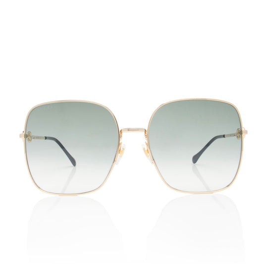 Gucci Horsebit Oversize Square Sunglasses (SHF-8FFvxU)