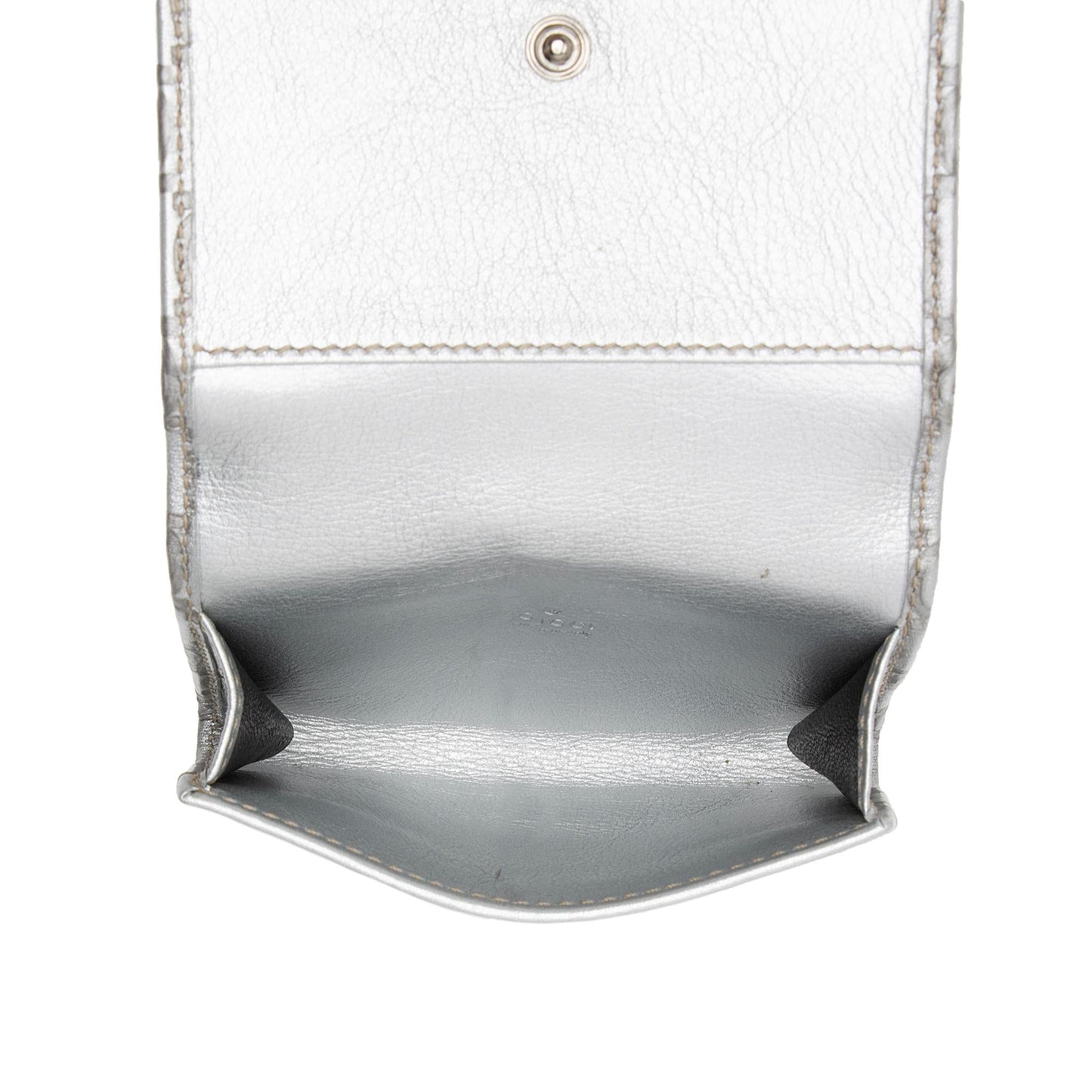 Gucci Metallic Guccissima Leather Card Case (SHF-euO3ug)