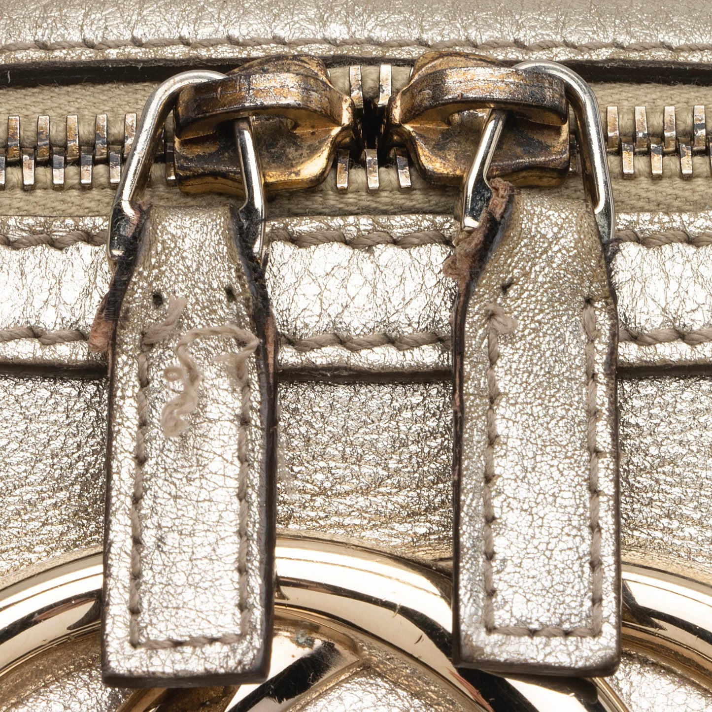 Gucci Metallic Leather Britt Medium Boston Bag (SHF-23530)