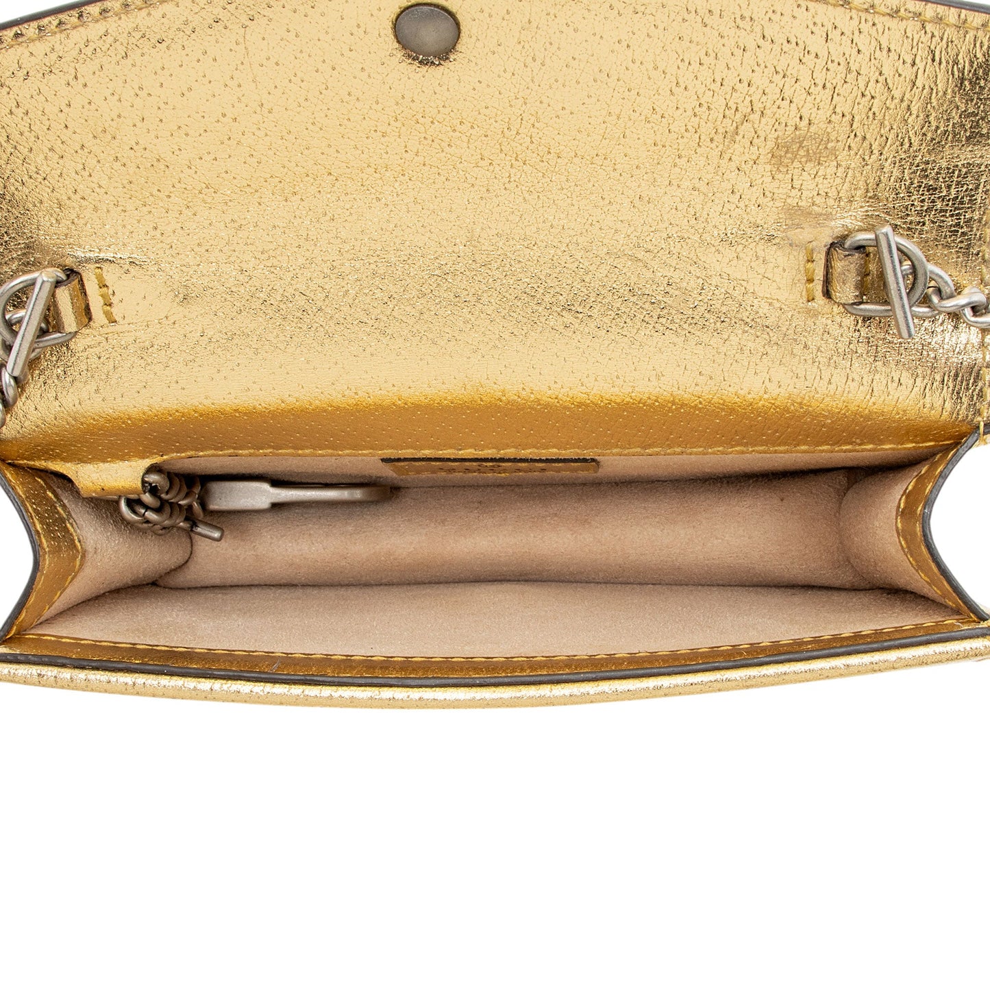 Gucci Metallic Leather Dionysus Super Mini Bag
