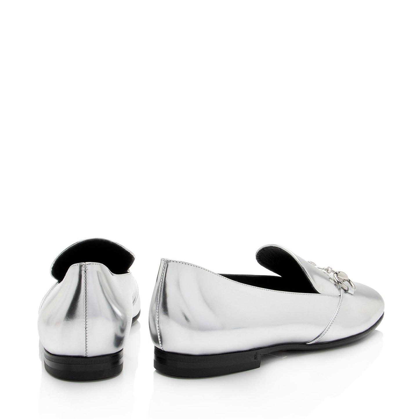 Gucci Metallic Leather Horsebit Loafers - Size 8 / 38 (SHF-N5mNFz)