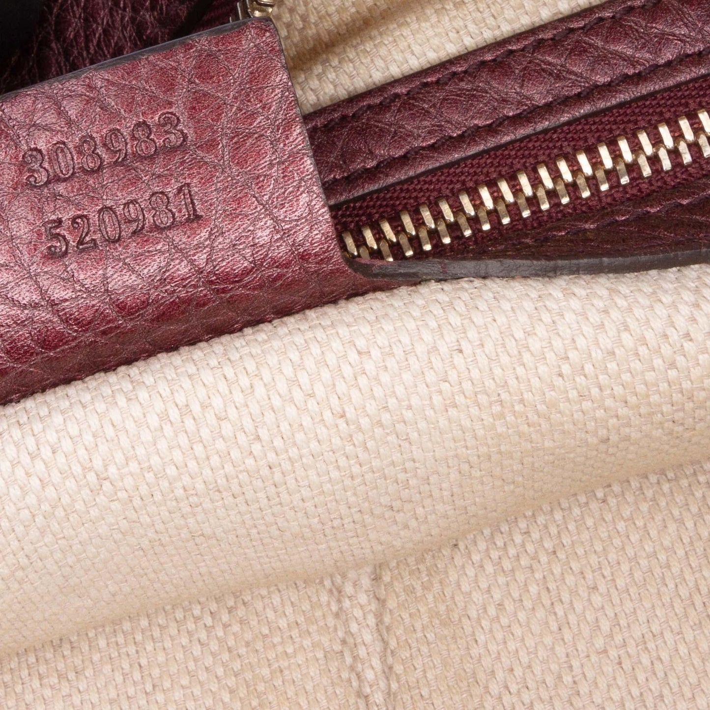 Gucci Metallic Leather Soho Chain Zip Shoulder Bag