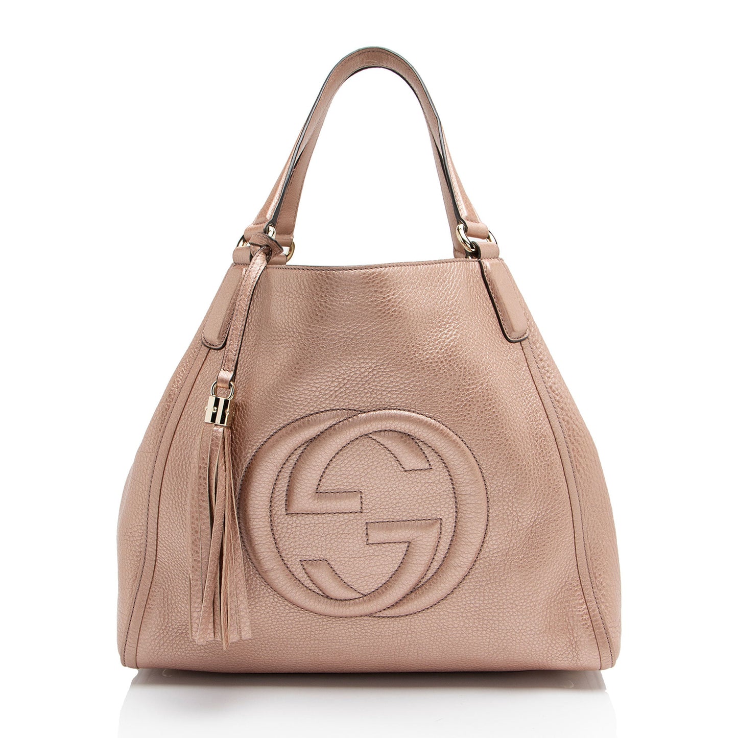 Gucci Metallic Leather Soho Medium Tote