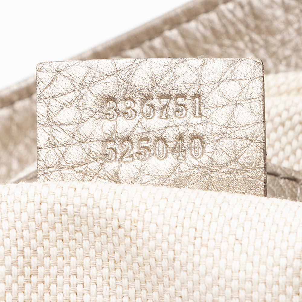 Gucci Metallic Leather Soho Small Tote (SHF-21667)