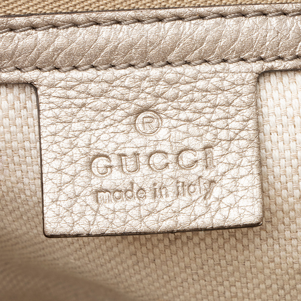 Gucci Metallic Leather Soho Small Tote (SHF-21667)