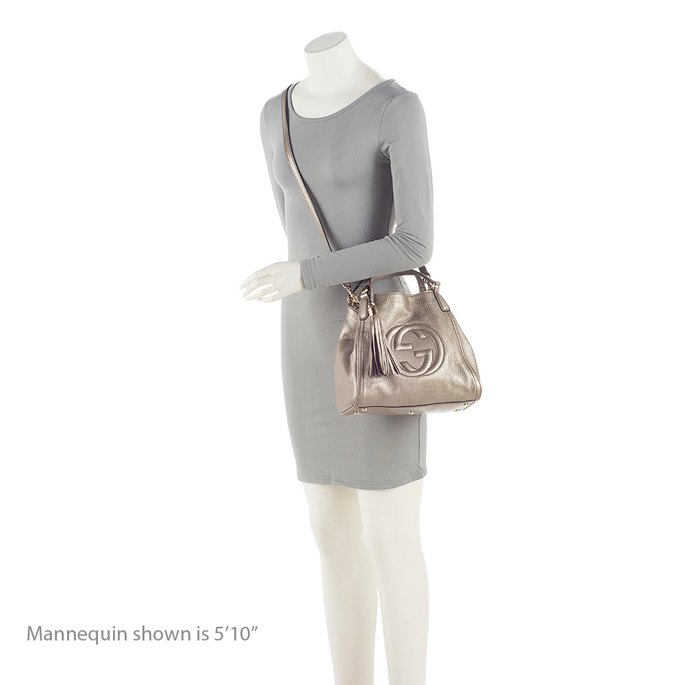 Gucci Metallic Leather Soho Small Tote (SHF-21667)