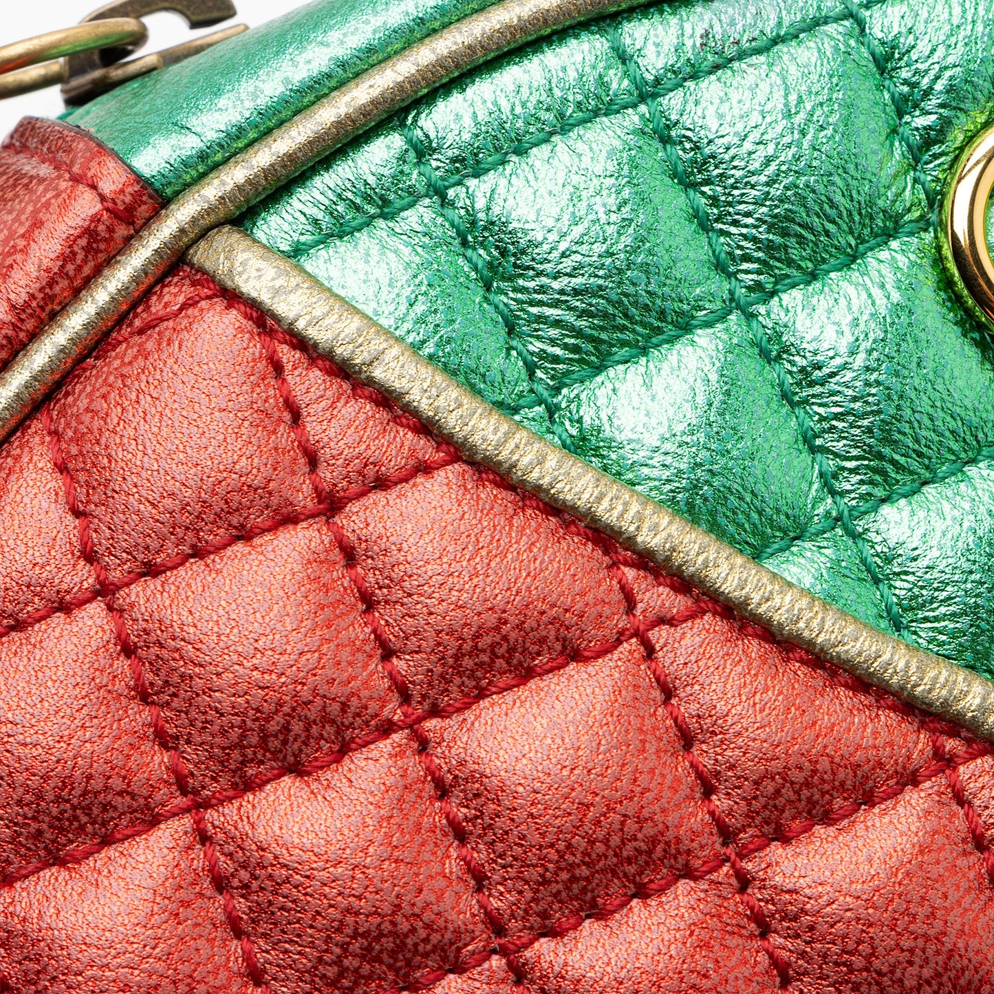 Gucci Metallic Leather Trapuntata Mini Bag