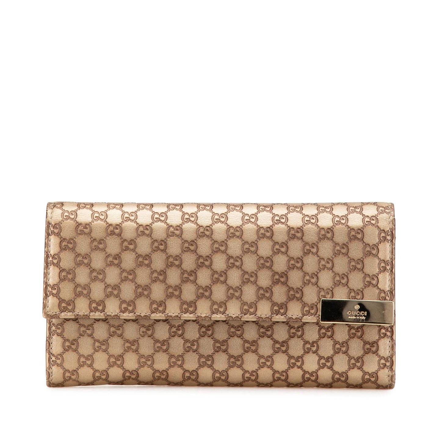 Gucci Metallic Microguccissima Dice Continental Wallet