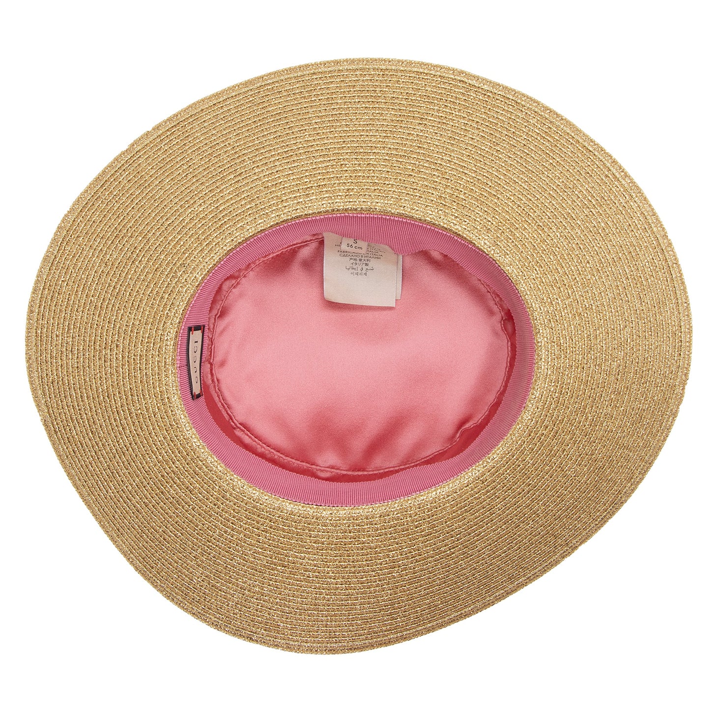 Gucci Metallic Woven Lame Bee Papier Hat - Size S (SHF-r9ceUx)