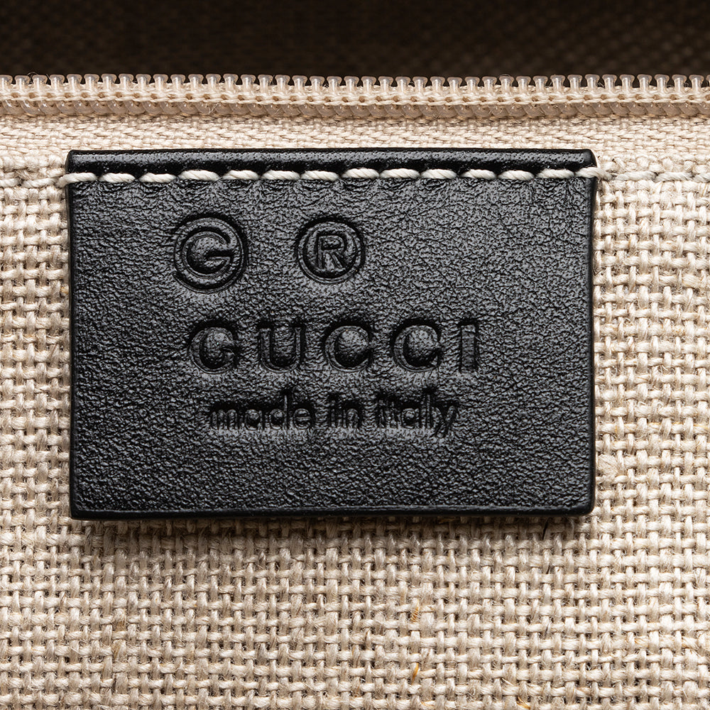Gucci Microguccissima Leather Zip Top Tote (SHF-20350)