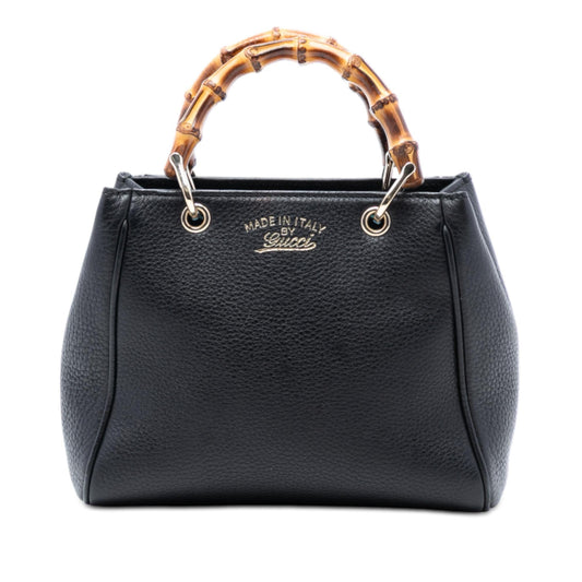 Gucci Mini Calfskin Bamboo Shopper Satchel