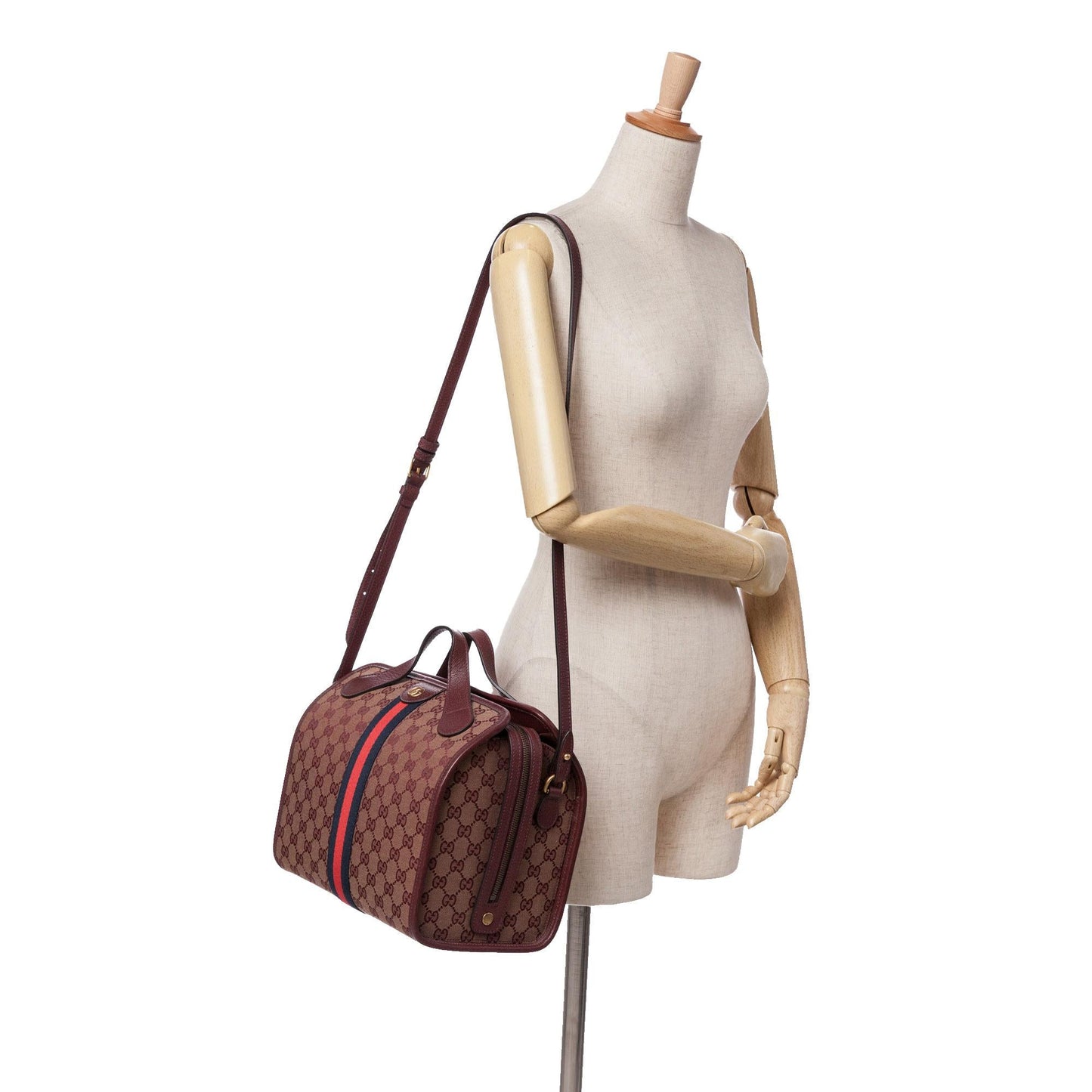 Gucci Mini GG Canvas Ophidia Web Duffle Bag