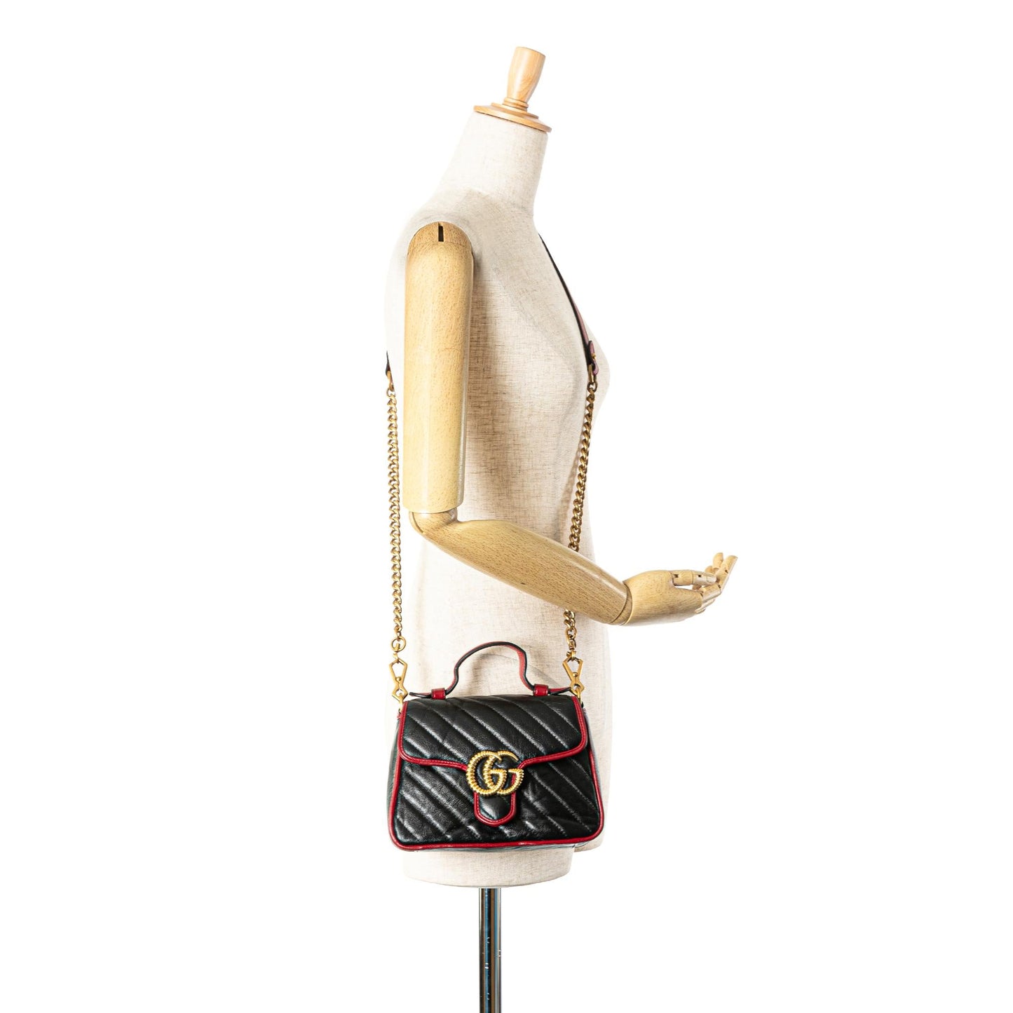 Gucci Mini GG Marmont Torchon Top Handle Bag