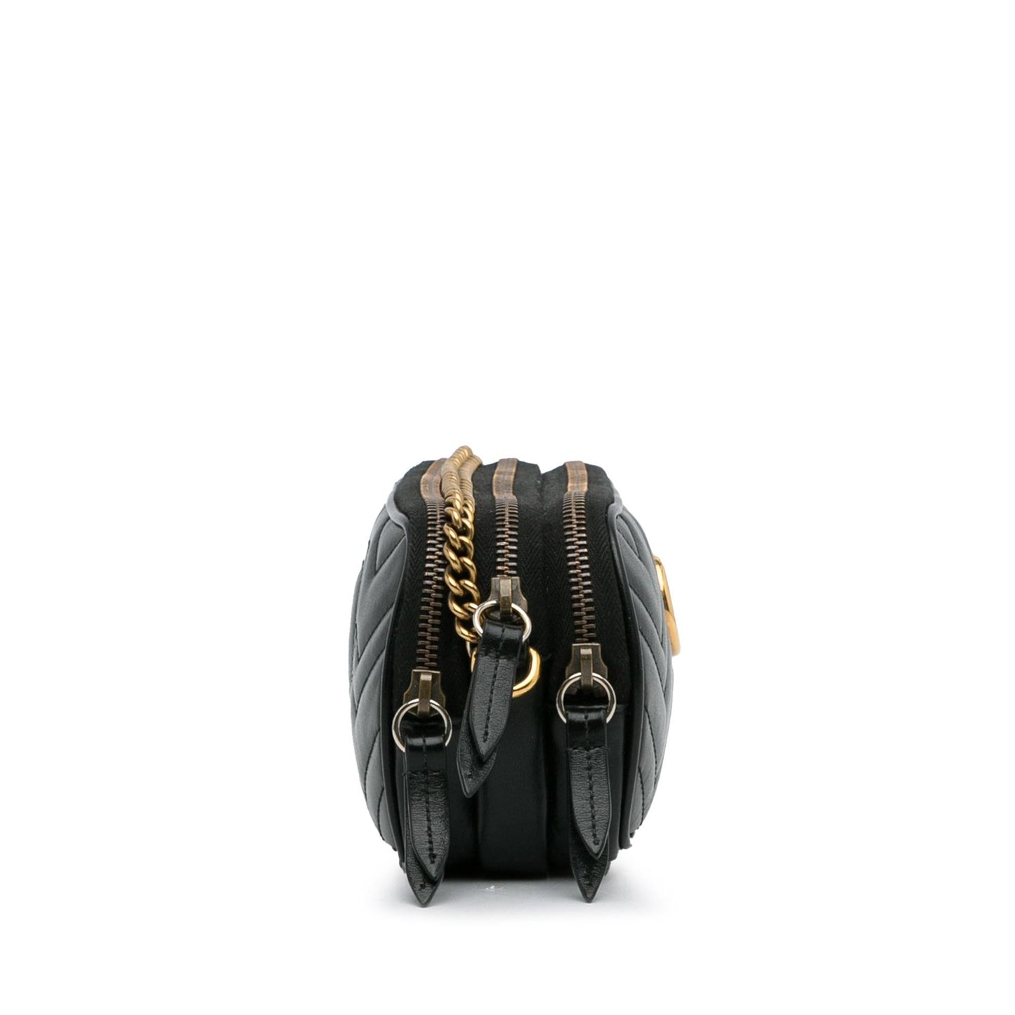 Gucci Mini GG Marmont Triple-Zip Crossbody Bag (SHG-dnjgun)