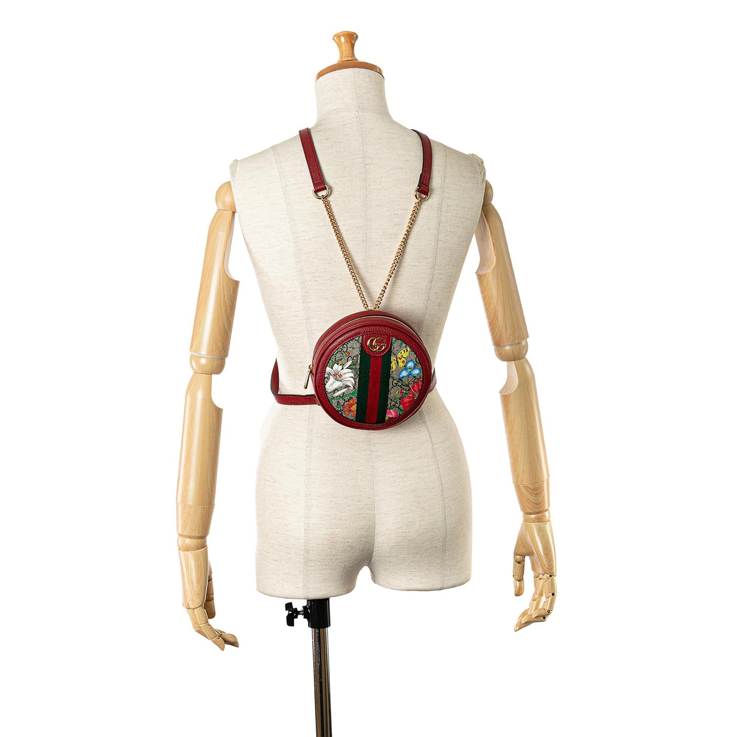 Gucci Mini GG Supreme Flora Round Ophidia Backpack