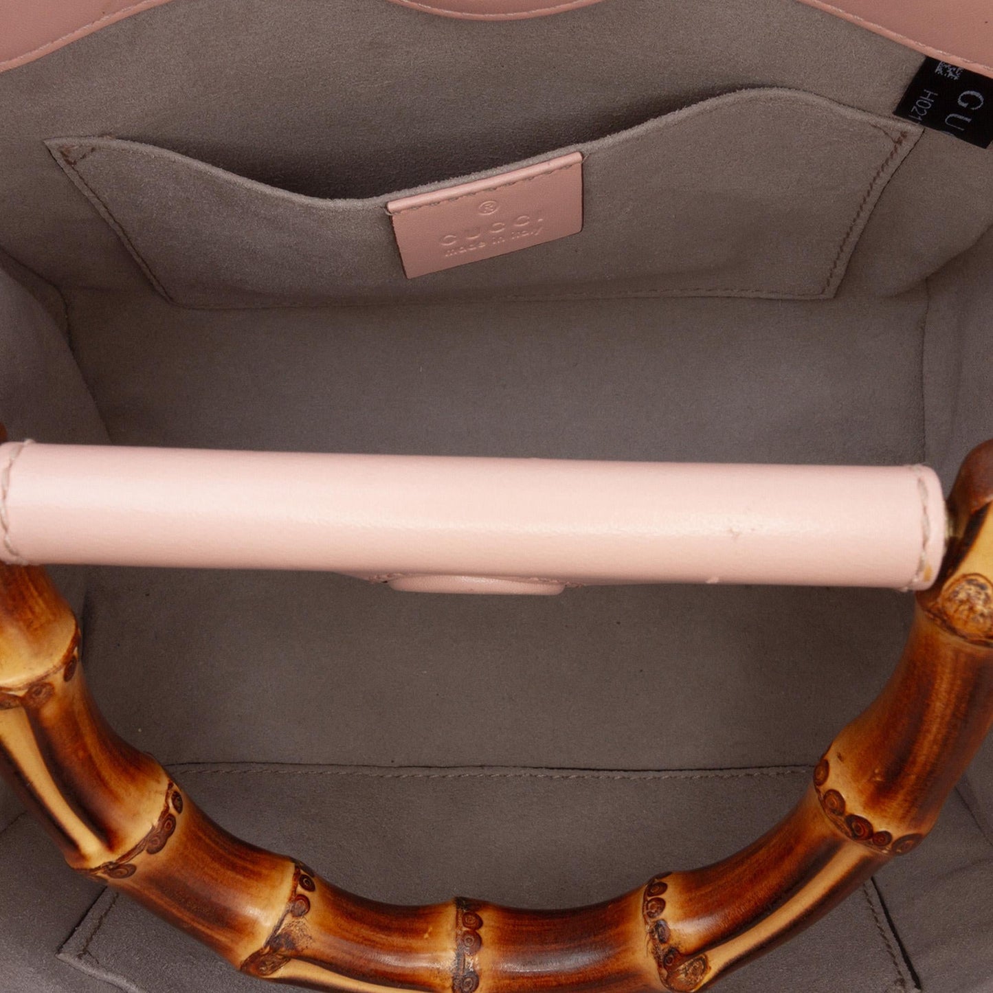 Gucci Mini Leather Bamboo Nymphaea Satchel