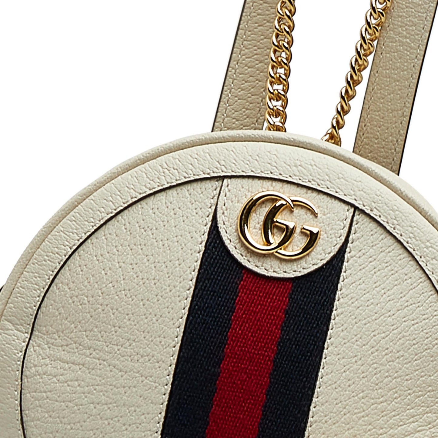 Gucci Mini Leather Round Ophidia Backpack