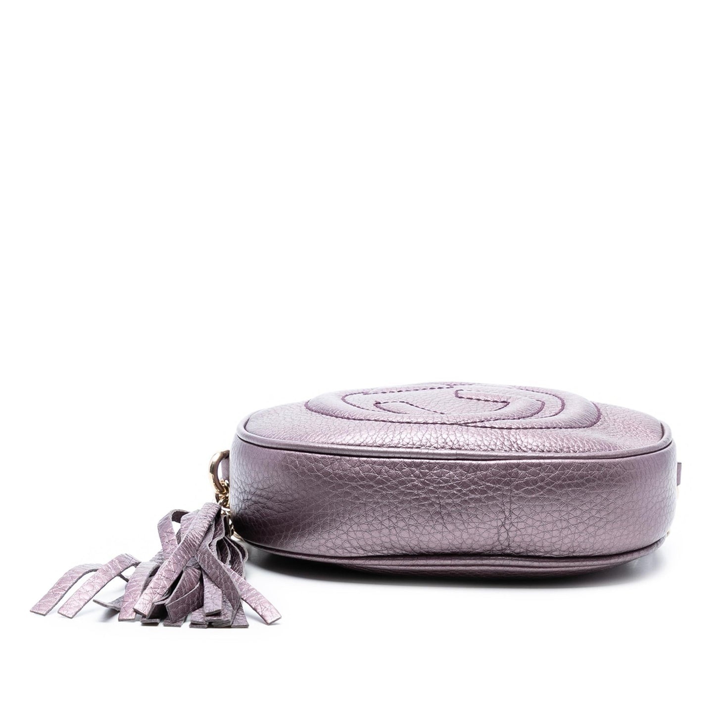Gucci Mini Metallic Pebbled Calfskin Soho Chain Crossbody