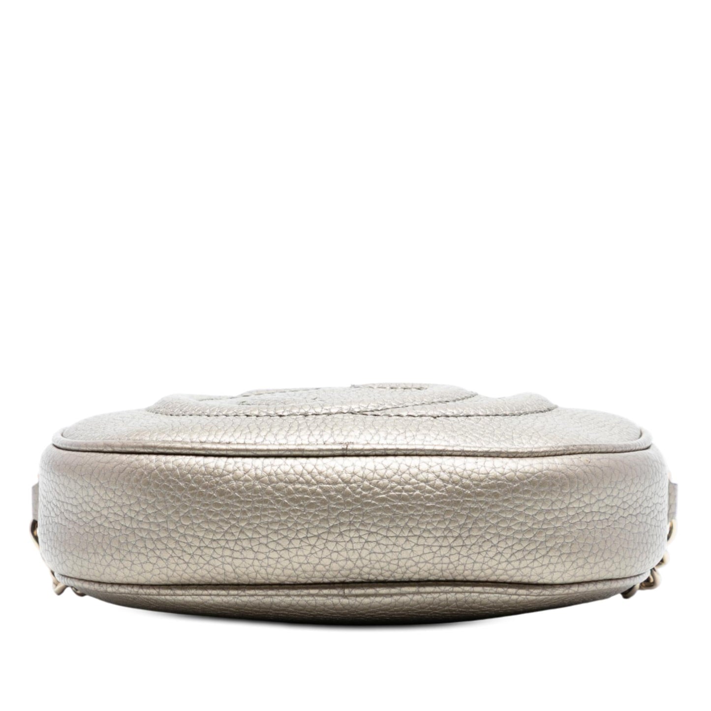 Gucci Mini Metallic Pebbled Calfskin Soho Chain Crossbody