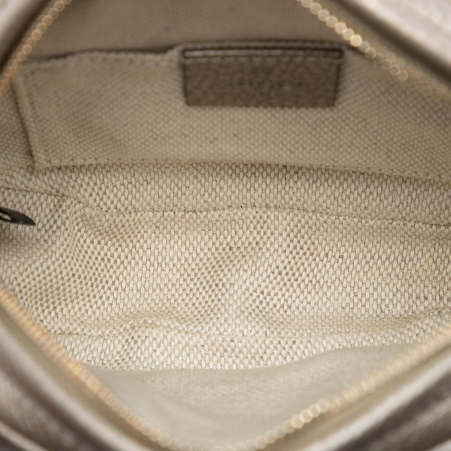 Gucci Mini Metallic Pebbled Calfskin Soho Chain Crossbody
