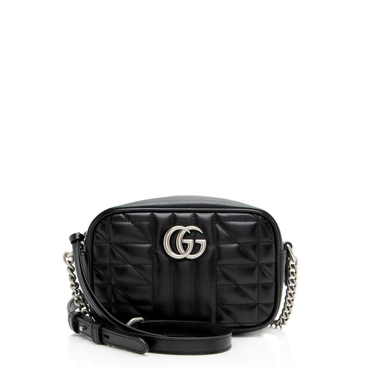 Gucci Mixed Matelasse Leather GG Marmont Aria Mini Camera Bag