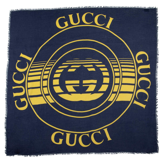 Gucci Modal Silk Logo Interlocking G Target 140cm Shawl (SHF-oSLnq3)