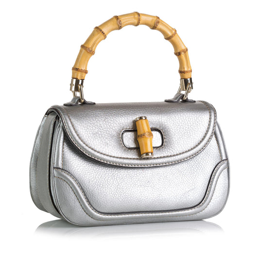 Gucci New Bamboo Leather Handbag (SHG-35959)