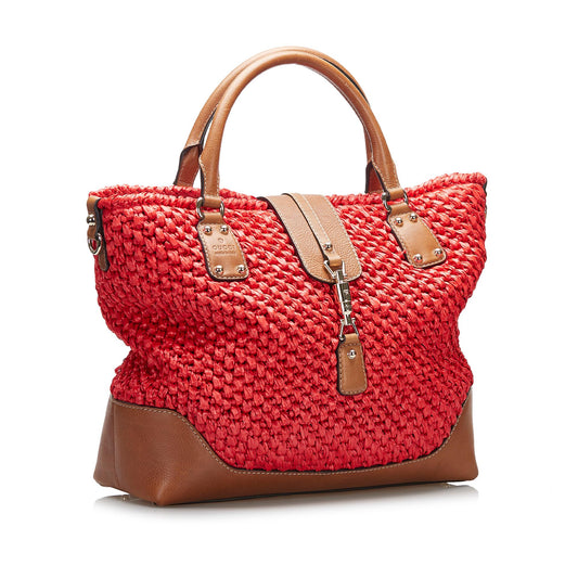 Luxury Gucci New Jackie Wicker Tote Bag (SHG-G2qUHn)