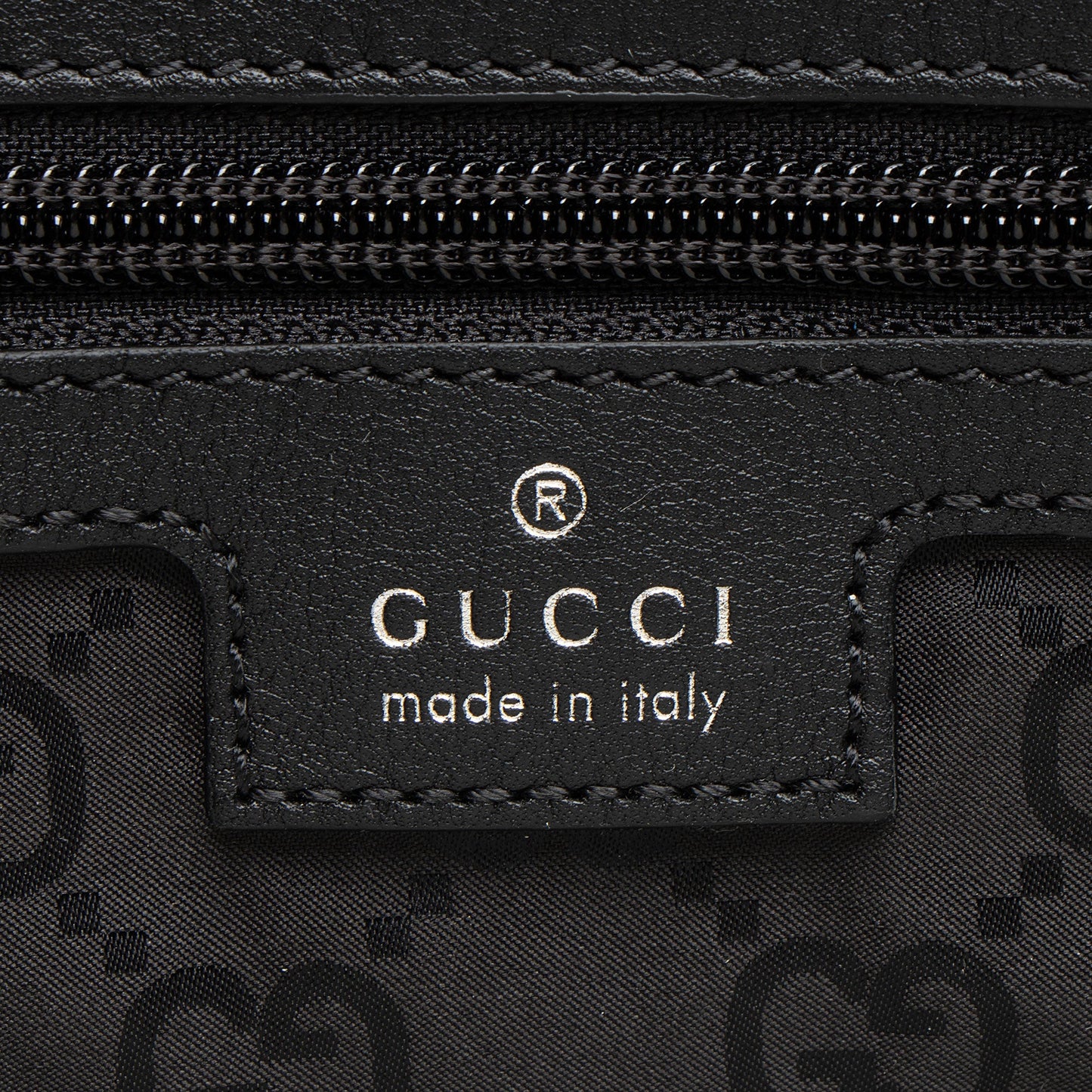 Gucci Nylon Embossed Logo Web Large Tote