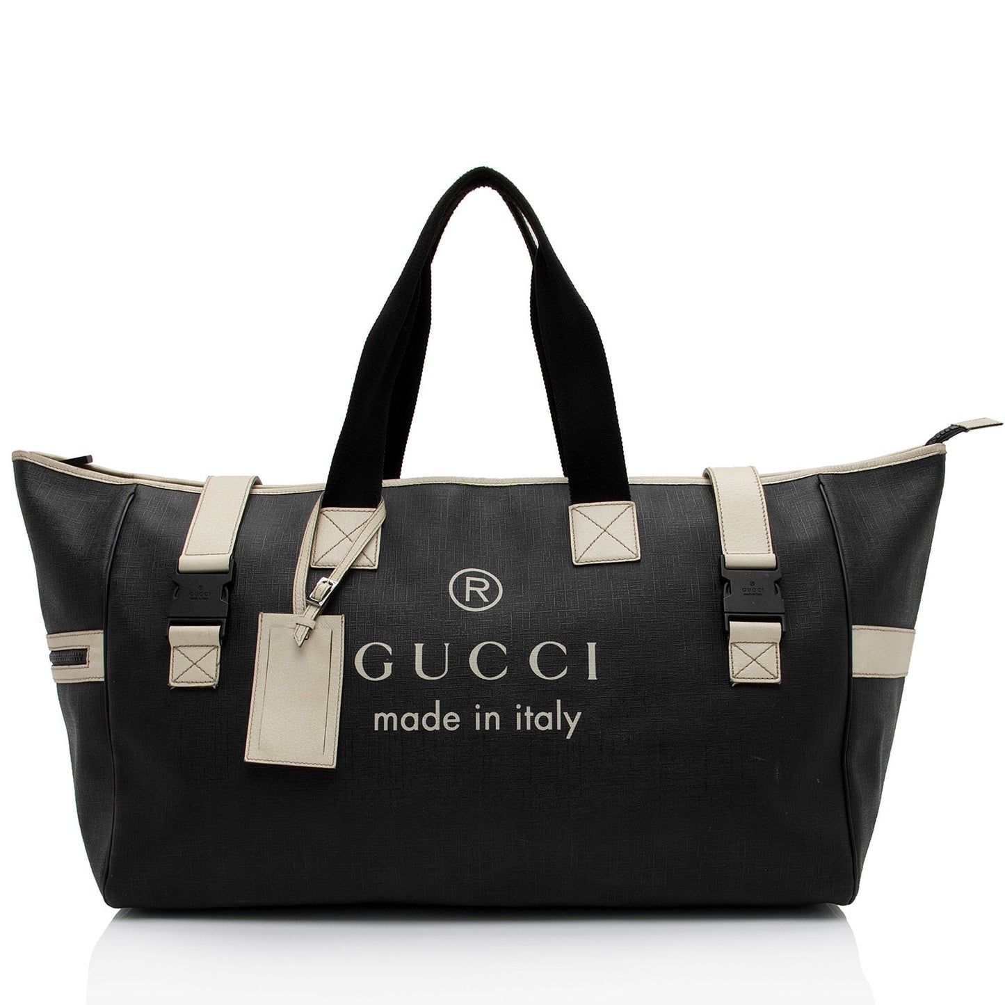 Luxury Gucci PVC Logo XL Shopper Tote (SHF-AJvk6R)