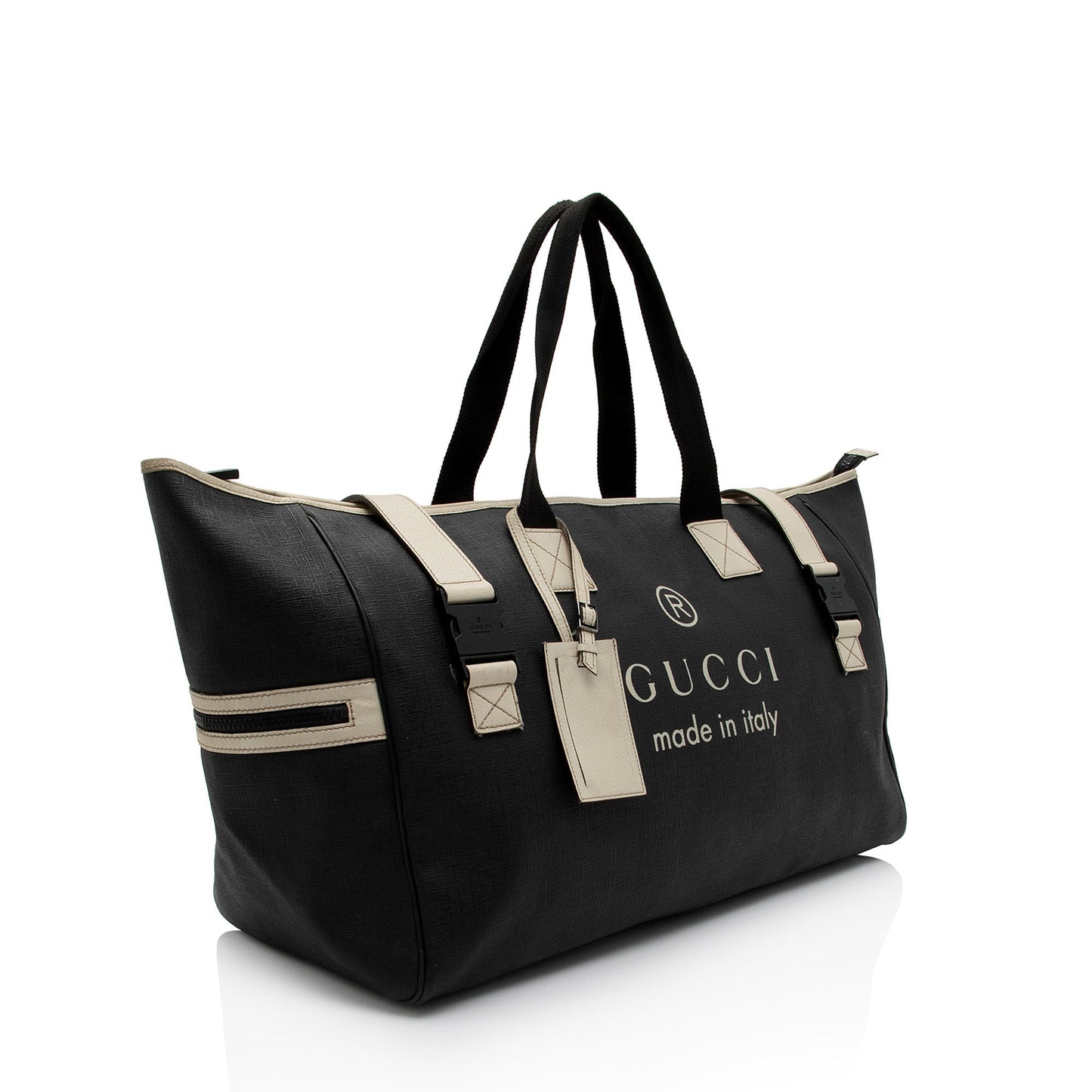 Luxury Gucci PVC Logo XL Shopper Tote (SHF-AJvk6R)