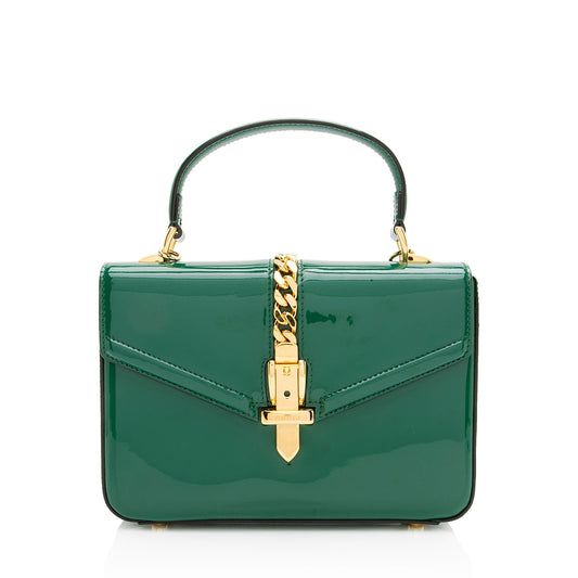 Gucci Patent Leather Sylvie 1969 Mini Top Handle