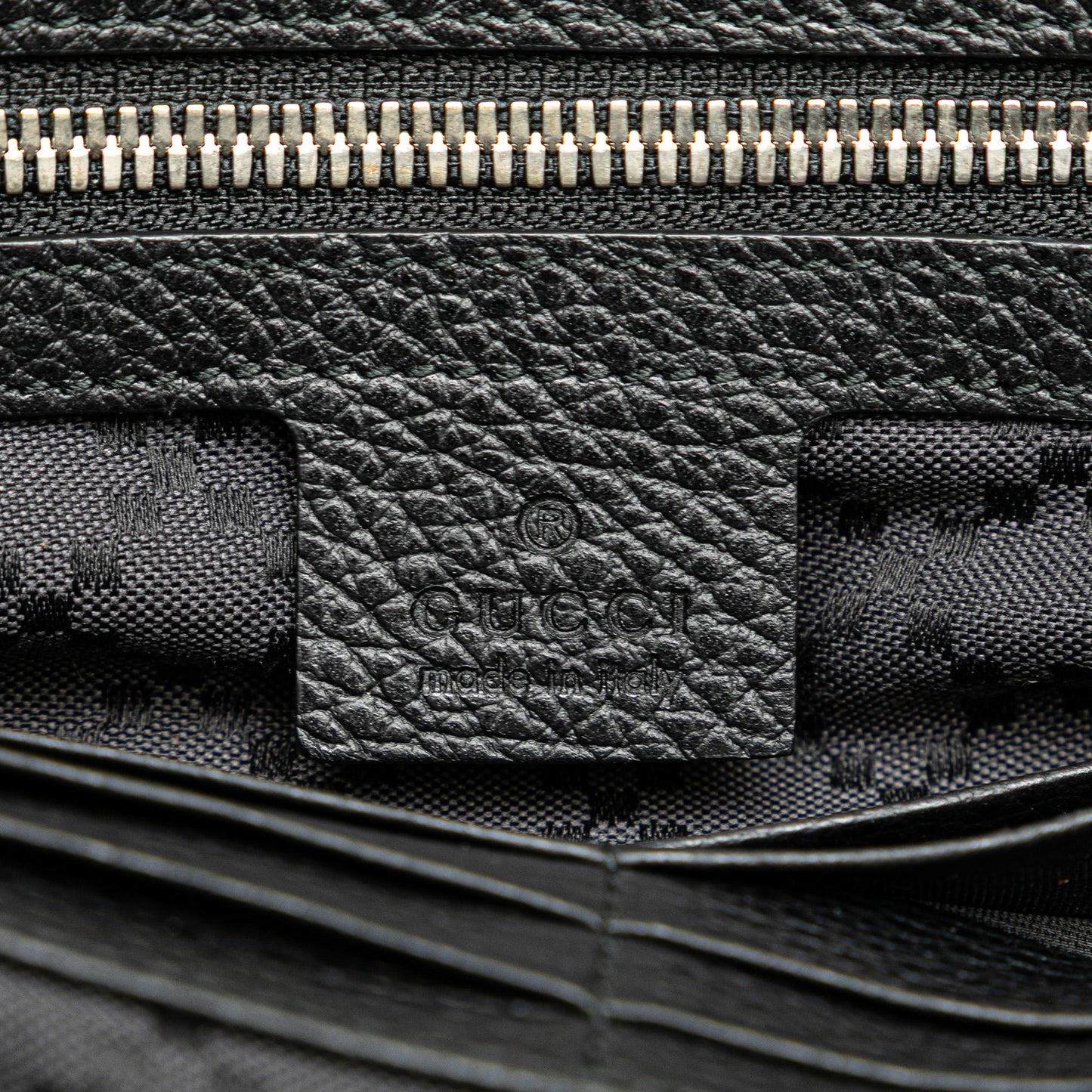 Gucci Pebbled Calfskin Portfolio Clutch
