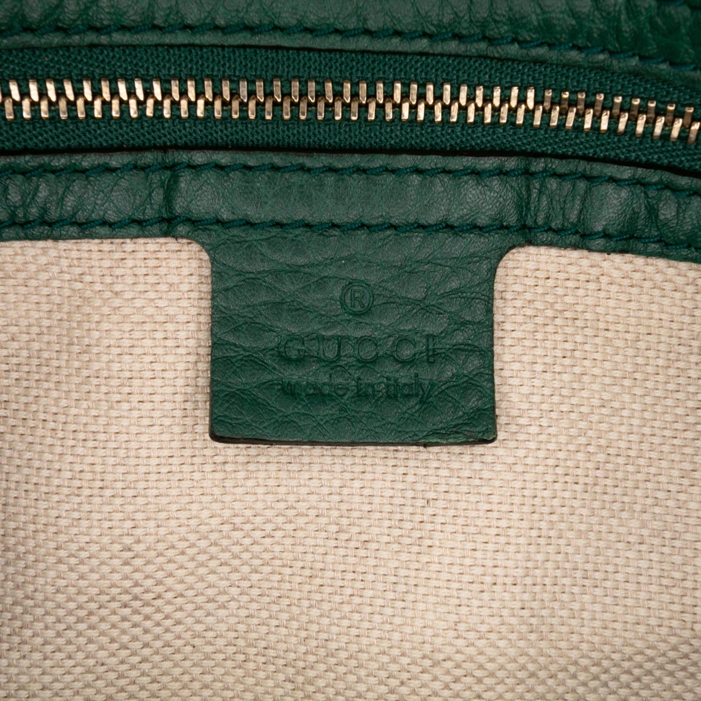 Gucci Pebbled Calfskin Soho Cellarius Boston Bag