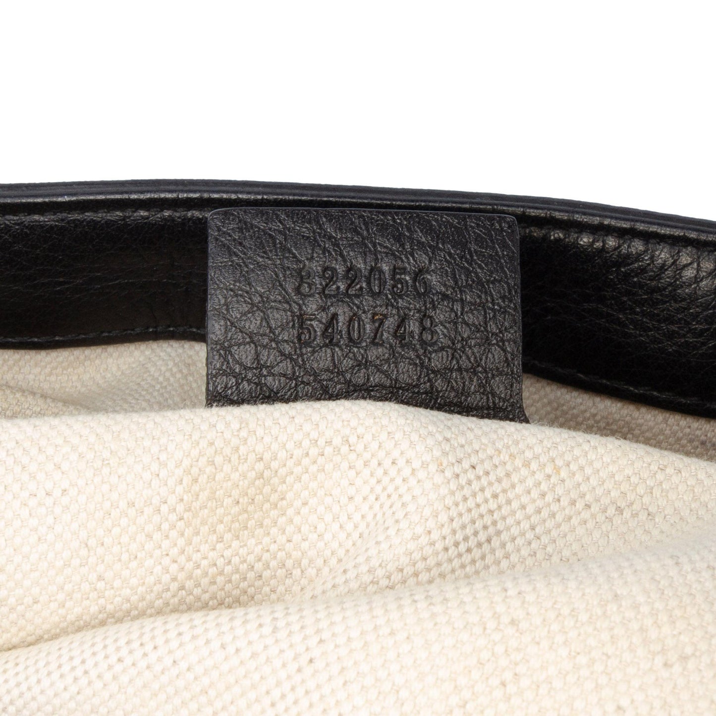 Gucci Pebbled Calfskin Soho Messenger Bag