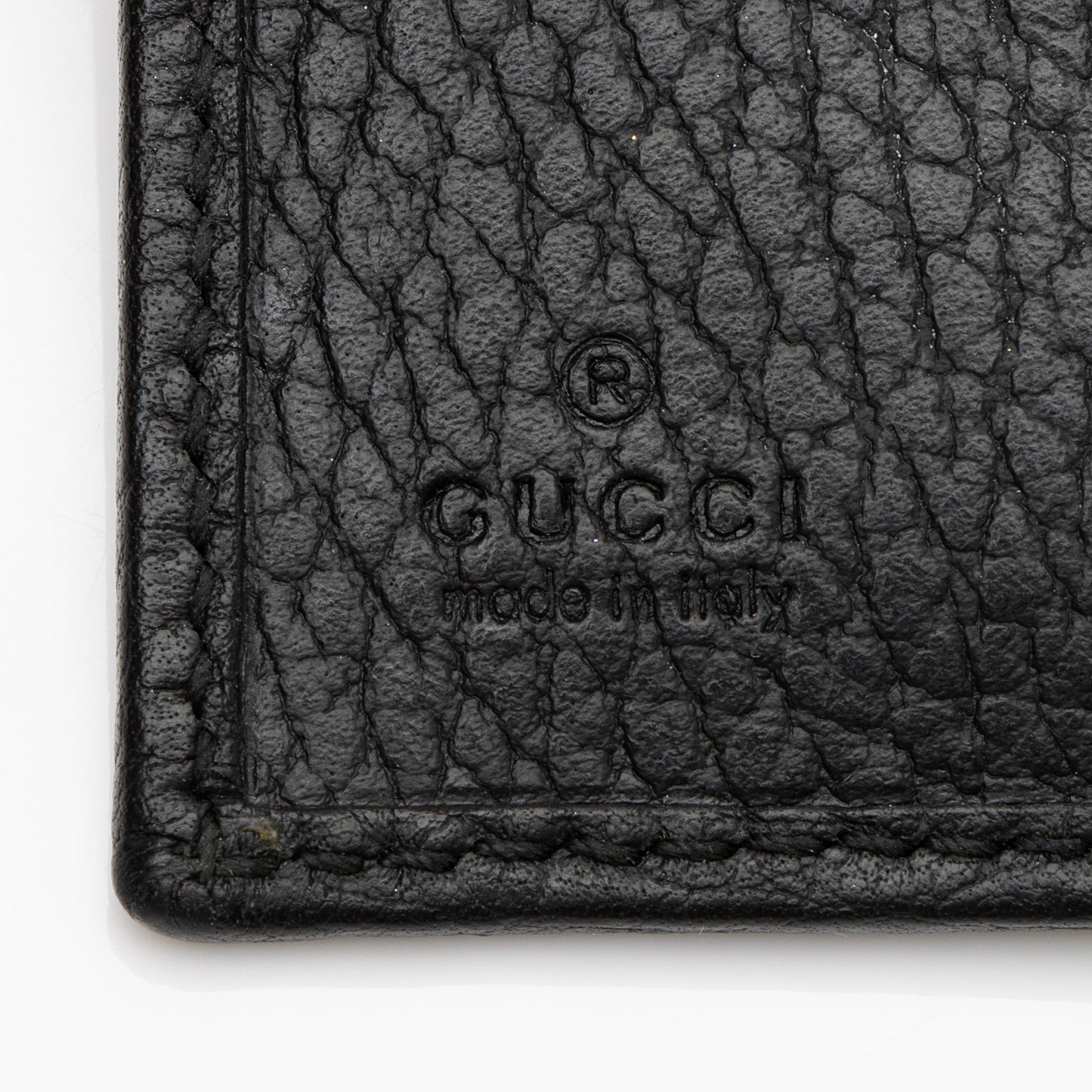 Gucci Pebbled Leather GG Marmont Small Tri-Fold Wallet (SHF-23499)