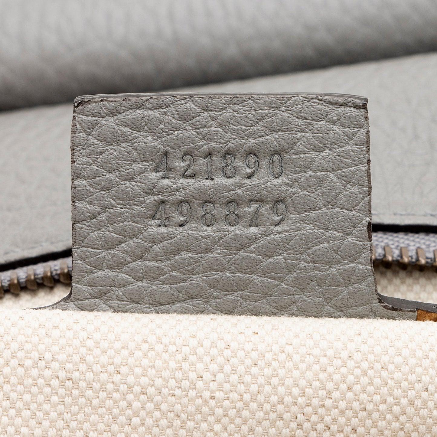 Gucci Pebbled Leather GG Marmont Top Handle