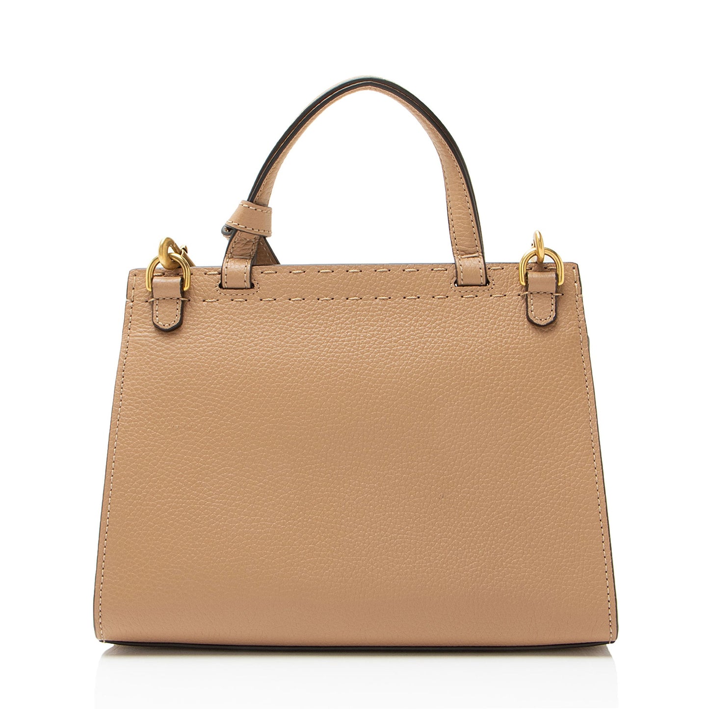 Gucci Pebbled Leather GG Marmont Top Handle