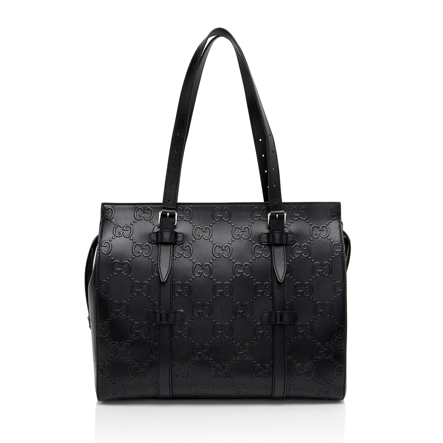 Gucci Perforated GG Embossed Zip Tote (SHF-Rjdpkd)