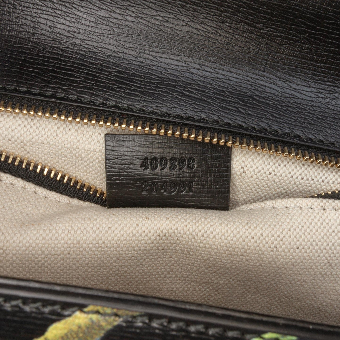 Gucci Printed Calfskin Tropical Bamboo Night Satchel
