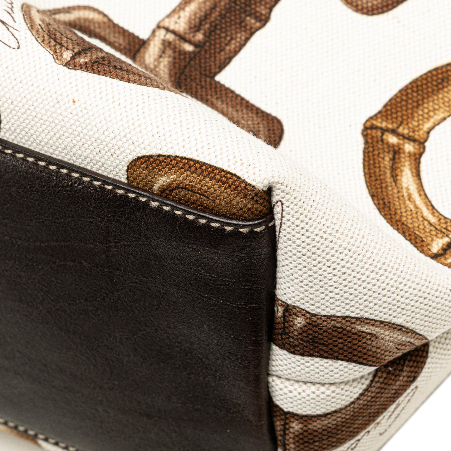 Gucci Printed Canvas Horsebit Tote